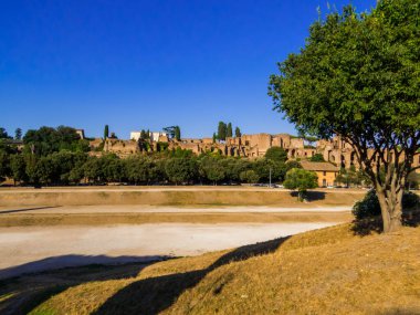 Roma, İtalya 'daki Maximus Sirki manzarası