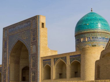 Kalon Camii manzarası. Buhara, Özbekistan 'da
