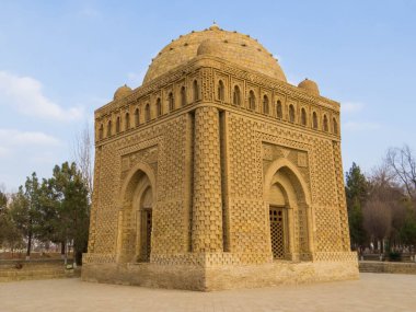 View of the Ismail Samani Mausoleum in Bukhara, Uzbekistan clipart