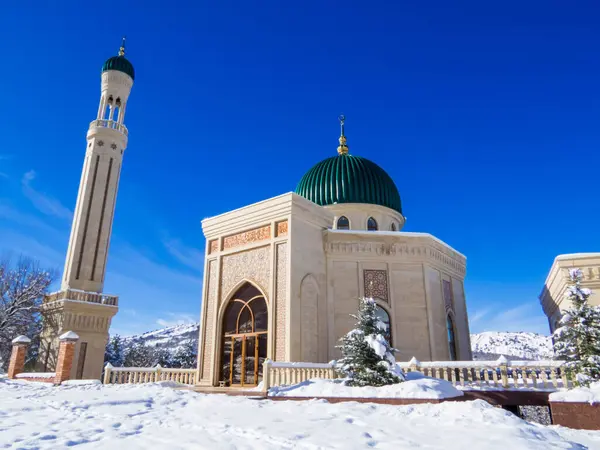 stock image Mosque near the Chimgan Mountains in Uzbekistan