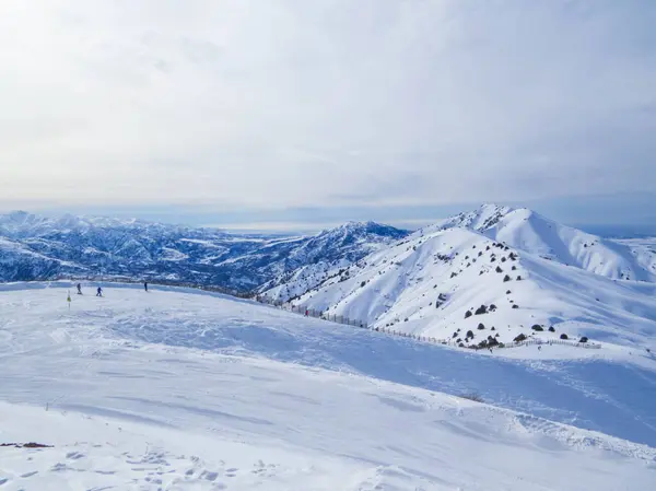 stock image View of the Amirsoy Resort on the Chimgan Mountains in Uzbekistan