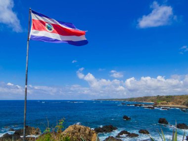 Guanacaste, Kosta Rika 'daki San Juanillo Sahili manzarası