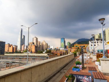 Bogota, Kolombiya şehir merkezi manzarası
