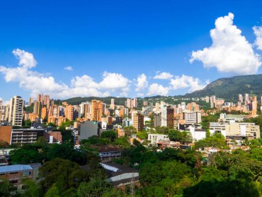 Medellin, Kolombiya havadan görünümü