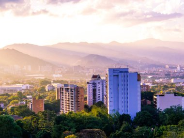 Medellin, Kolombiya 'da gün batımı