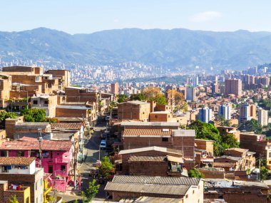 Medellin, Kolombiya havadan görünümü