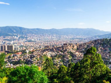 Medellin, Kolombiya havadan görünümü