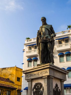 View of the Pedro de Heredia Monument in Cartagena, Colombia clipart