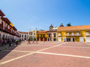 Kolombiya, Cartagena 'daki Plaza de la Aduana manzarası