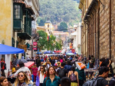 Bogota, Kolombiya - 12 Şubat 2024: Calle 11 manzarası.