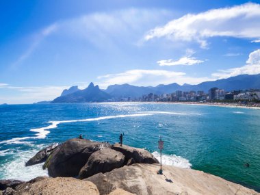 Rio de Janeiro, Brezilya 'daki ipanema plajı manzarası