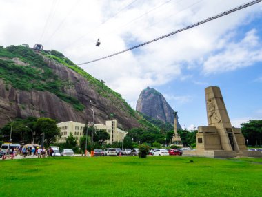 Ünlü Sugarloaf Dağı manzarası. Rio de Janeiro, Brezilya 'da