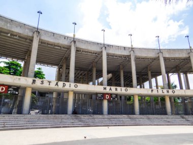 Maracana olarak bilinen Estadio Mario Filho manzarası. Rio de Janeiro, Brezilya 'da