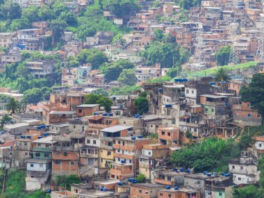 Rio de Janeiro, Brezilya 'daki Favela Rio Comprido manzarası