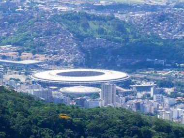 Rio de Janeiro, Brezilya 'daki efsanevi Maracana Stadyumu' nun hava manzarası