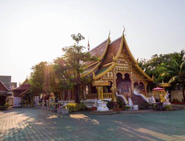 Chiang Mai, Tayland 'da Wat Phra Singh Woramahawihan manzarası