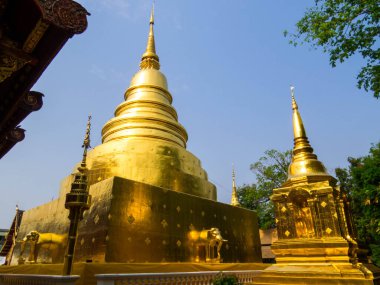 Chiang Mai, Tayland 'da Phra Singh Woramahawihan manzarası