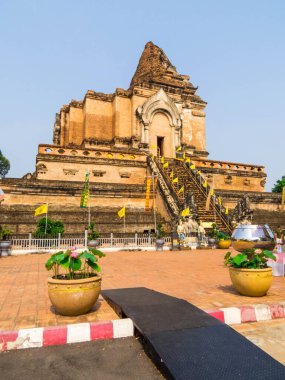 Chiang Mai, Tayland 'da Wat Chedi Luang manzarası