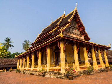 Vientiane Laos 'taki Wat Sisaket manzarası