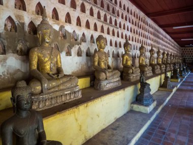 Vientiane Laos 'taki Wat Sisaket manzarası