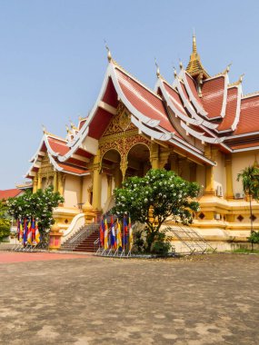 Kuzey Luang 'ın Wat manzarası. Vientiane 'de, Laos