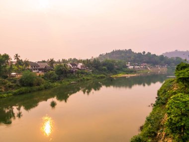 Luang Prabang, Laos Mekong Nehri görünümünü