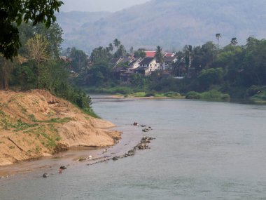 Luang Prabang, Laos Mekong Nehri görünümünü