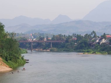 Luang Prabang, Laos Mekong Nehri görünümünü