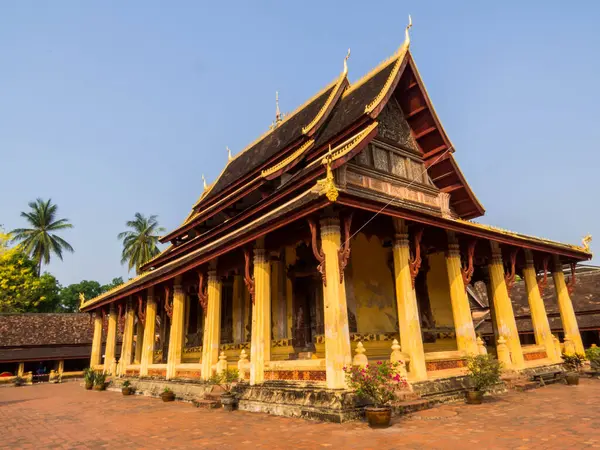 Vientiane Laos 'taki Wat Sisaket manzarası
