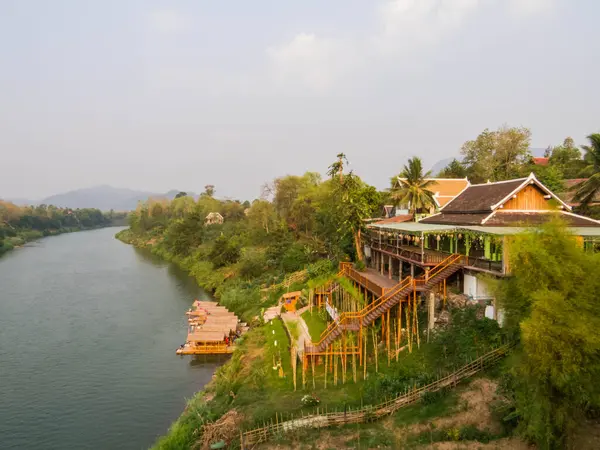 Luang Prabang, Laos Mekong Nehri görünümünü