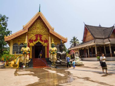 Vientiane, Laos - 16 Nisan 2024: Wat Phonexai manzarası.