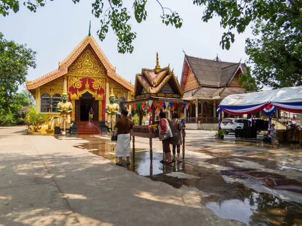 Vientiane, Laos - 16 Nisan 2024: Wat Phonexai manzarası.