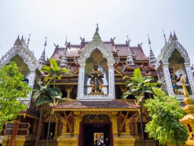 Jinghong 'daki Manting Parkı' ndaki Pagoda Tapınağı, Xishuangbanna Özerk Bölgesi, Yunnan, Çin