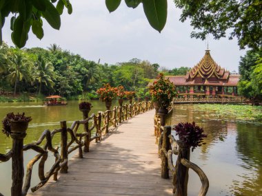 Jinghong 'daki Manting Park manzarası, Xishuangbanna Özerk Bölgesi, Yunnan, Çin