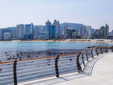 Busan, South Korea - May 9, 2024: View of Gwangalli Beach.