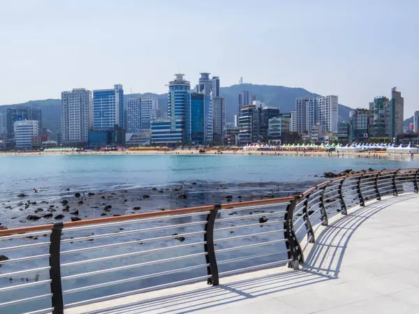 Busan, South Korea - May 9, 2024: View of Gwangalli Beach.