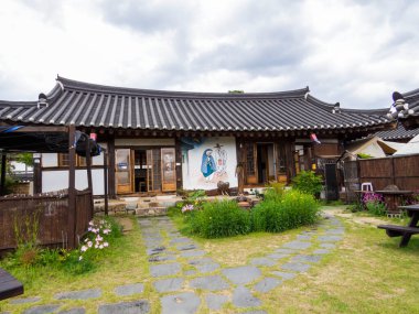 Traditional house in the Gyochon Hanok Village. In Gyeongju, South Korea
