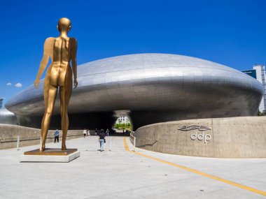 Seoul, South Korea - May 13, 2024: View of the Dongdaemun Design Plaza (DDP).