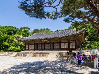 Seoul, South Korea - May 14, 2024: People visiting the Changdeokgung Palace.