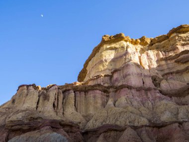 View of the Tsagaan Suvarga (White Stupa) in the Gobi Desert, Mongolia