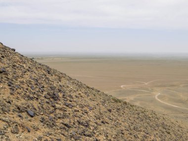 Khavtsgait Vadisi 'ndeki muhteşem manzara, Gobi Çölü, Moğolistan