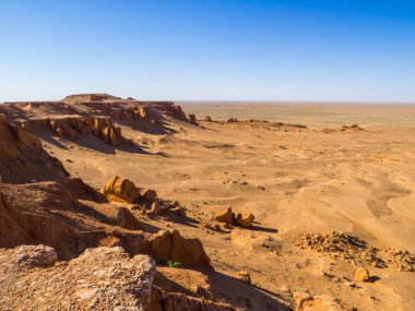 Gobi Çölü, Moğolistan 'daki Alevli Kayalıkların Manzarası