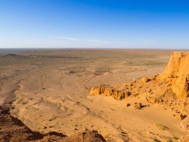 Gobi Çölü, Moğolistan 'daki Alevli Kayalıkların Manzarası