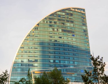 Ulaanbaatar, Mongolia - May 24, 2024: View of The Blue Sky Hotel.
