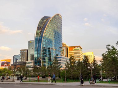 Ulaanbaatar, Mongolia - May 24, 2024: View of The Blue Sky Hotel.
