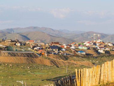 Ulaanbaatar, Moğolistan 'ın banliyö manzarası