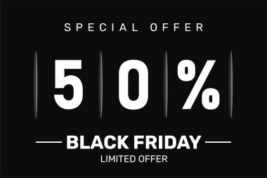 Vector Black Friday indirimli pankart tasarımı teklifiyle.