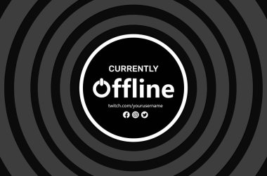 Şu anda sosyal medya arkaplanı soyut ile çevrimdışı.