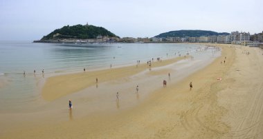 Donostia-San Sebastian, Euskadi 'deki La Concha plajı ve körfezi
