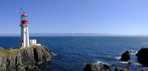 Sheringham Point Leuchtturm Liegt Auf Vancouver Island British Columbia Canad lizenzfreie Stockfotos